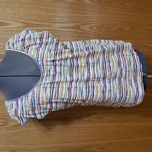 Liz Claiborne - Striped Peasant T-shirt - Ladies Large